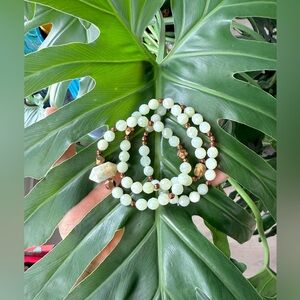 Serpentine & Hematite beaded Bracelet (one)